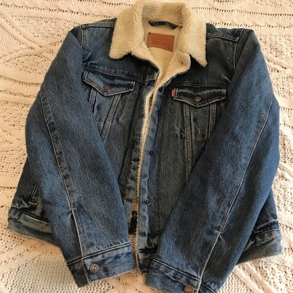 Levi Strauss & Co denim/sherpa trucker jacket L